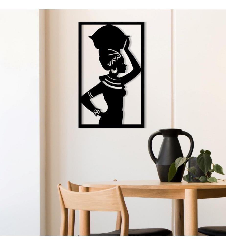 Decorative Metal Wall Accessory, Black, Metal