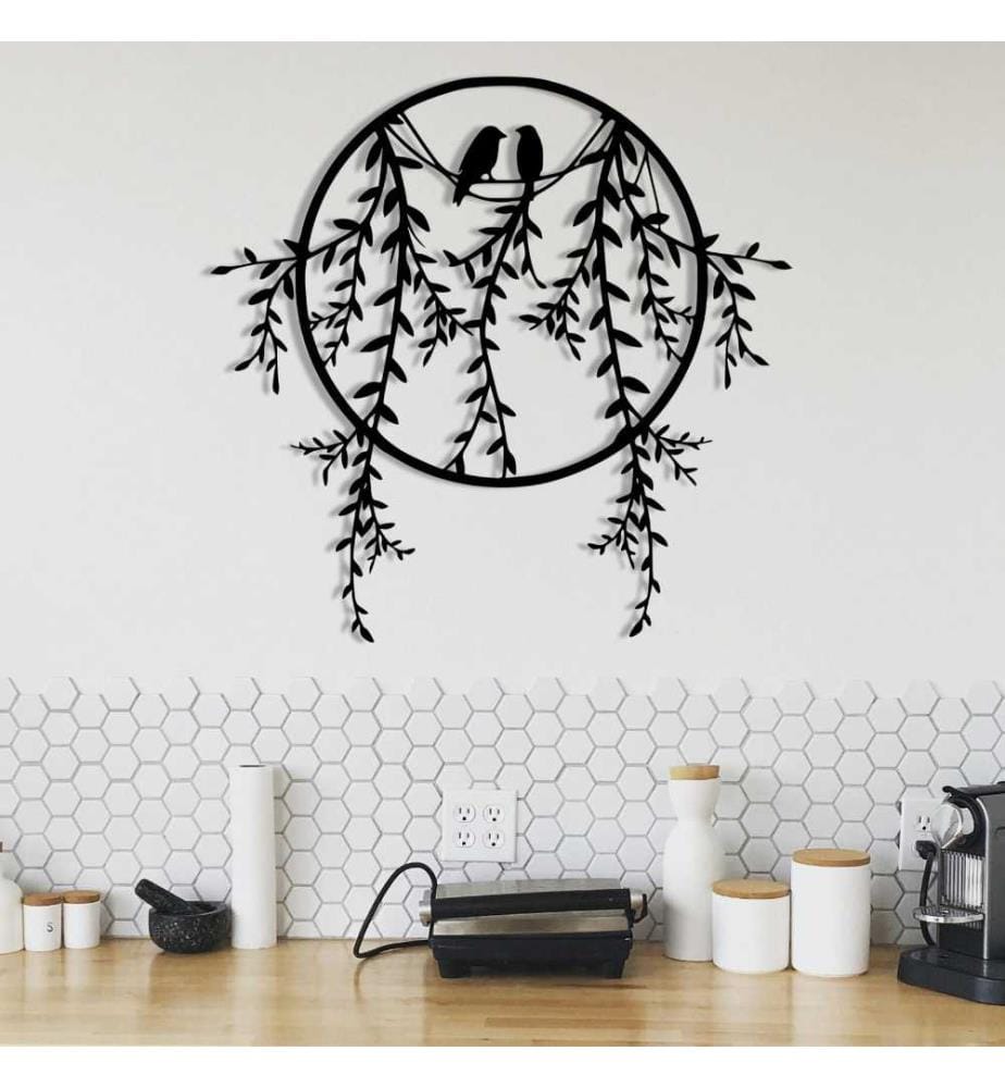Decorative Metal Wall Accessory, Black, Metal