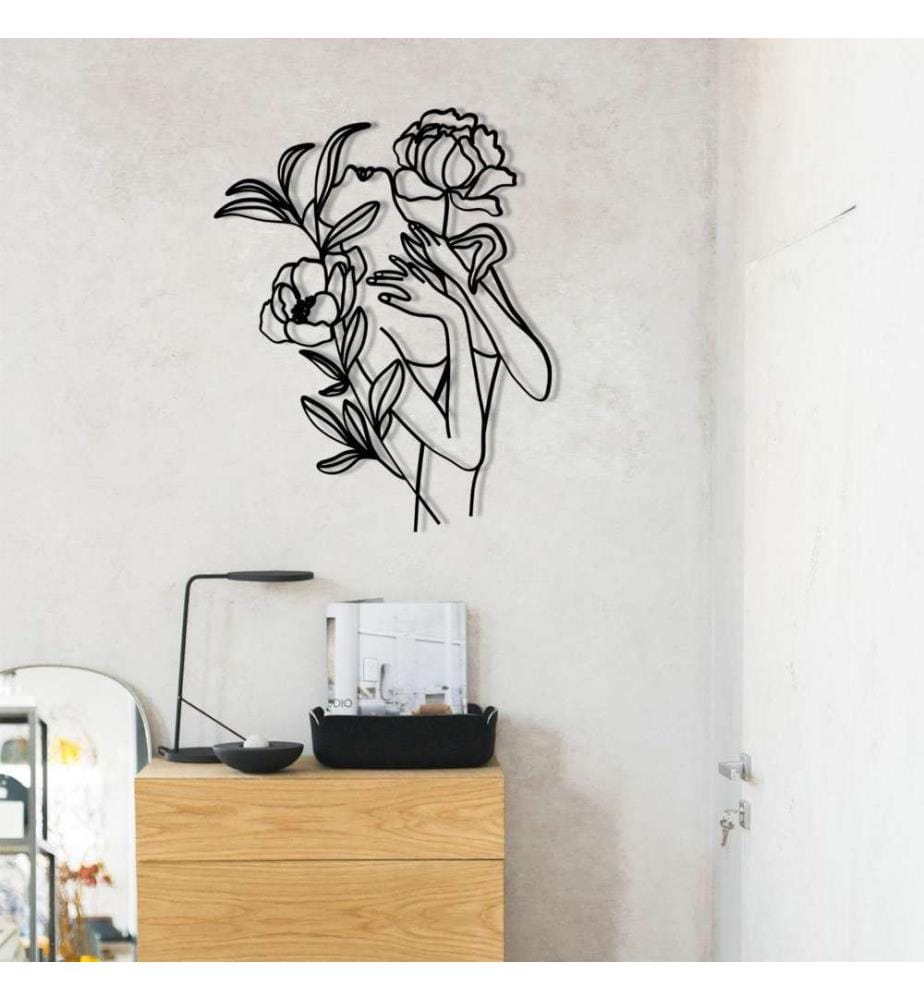 Decorative Metal Wall Accessory, Black, Metal