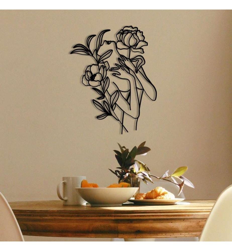 Decorative Metal Wall Accessory, Black, Metal