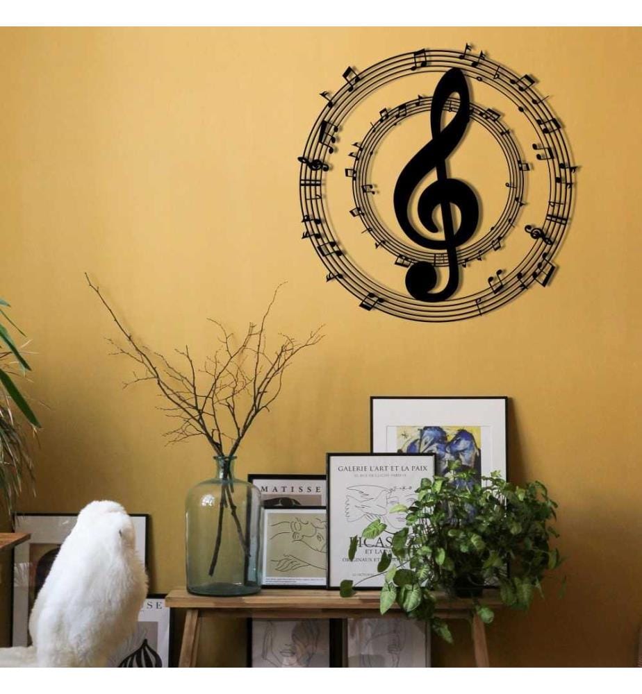 Decorative Metal Wall Accessory, Black, Metal