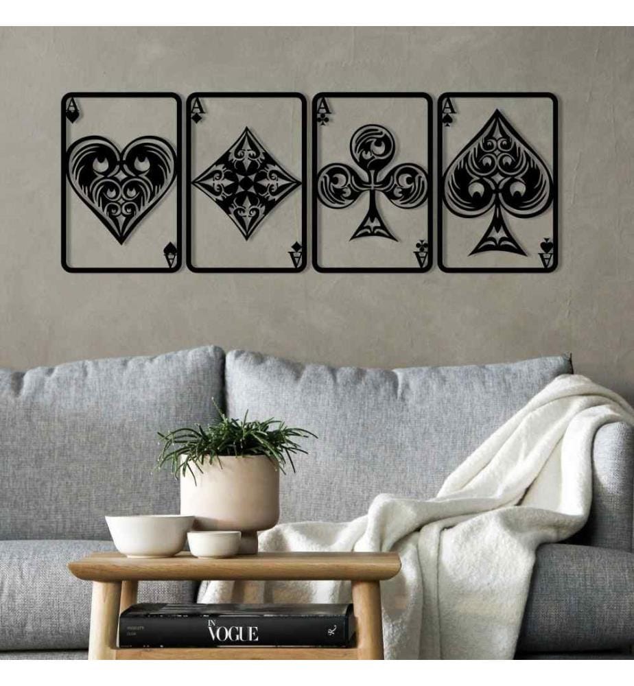 Decorative Metal Wall Accessory, Black, Metal