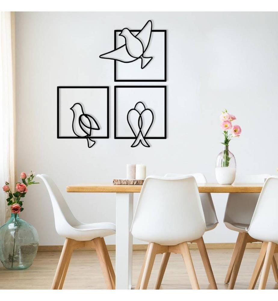 Decorative Metal Wall Accessory, Black, Metal