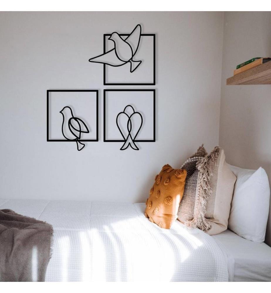 Decorative Metal Wall Accessory, Black, Metal