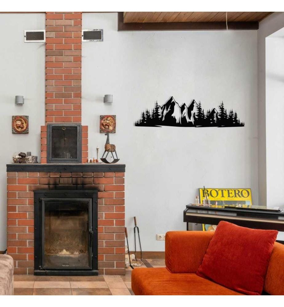 Decorative Metal Wall Accessory, Black, Metal