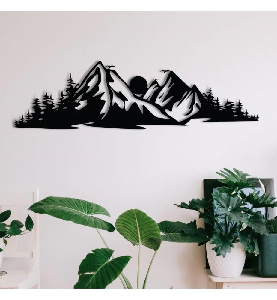 Decorative Metal Wall Accessory, Black, Metal