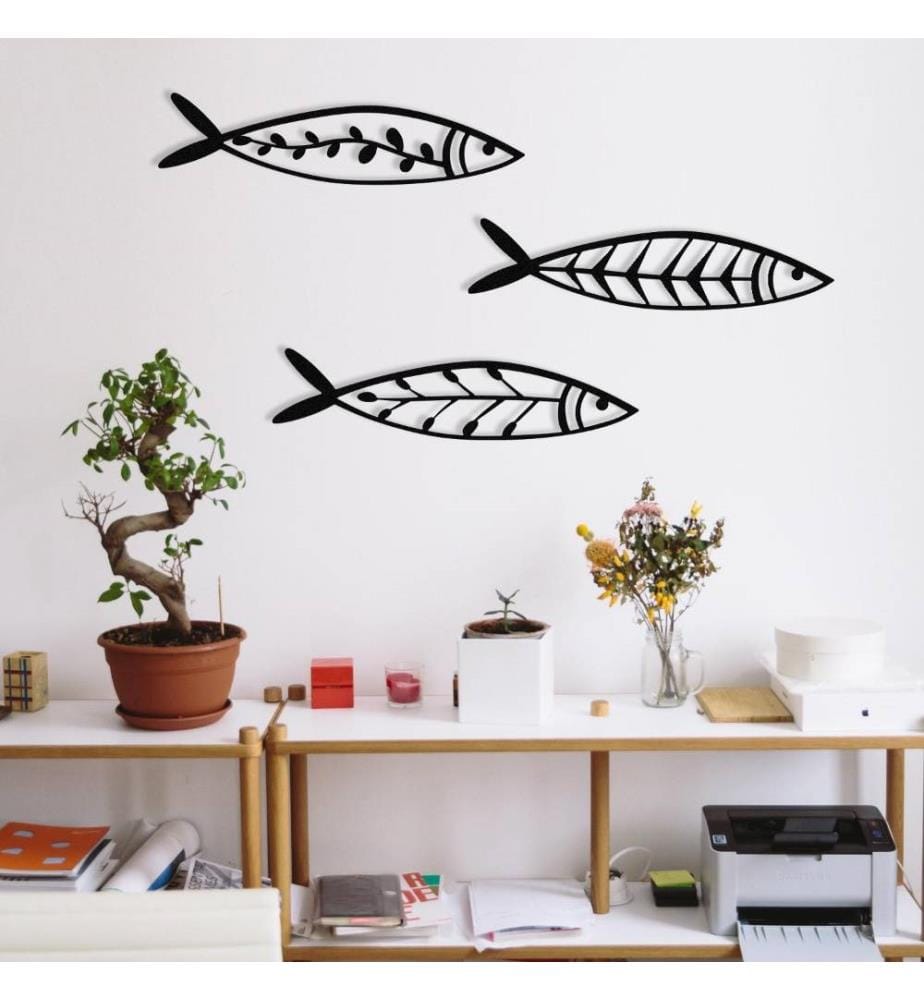 Decorative Metal Wall Accessory, Black, Metal