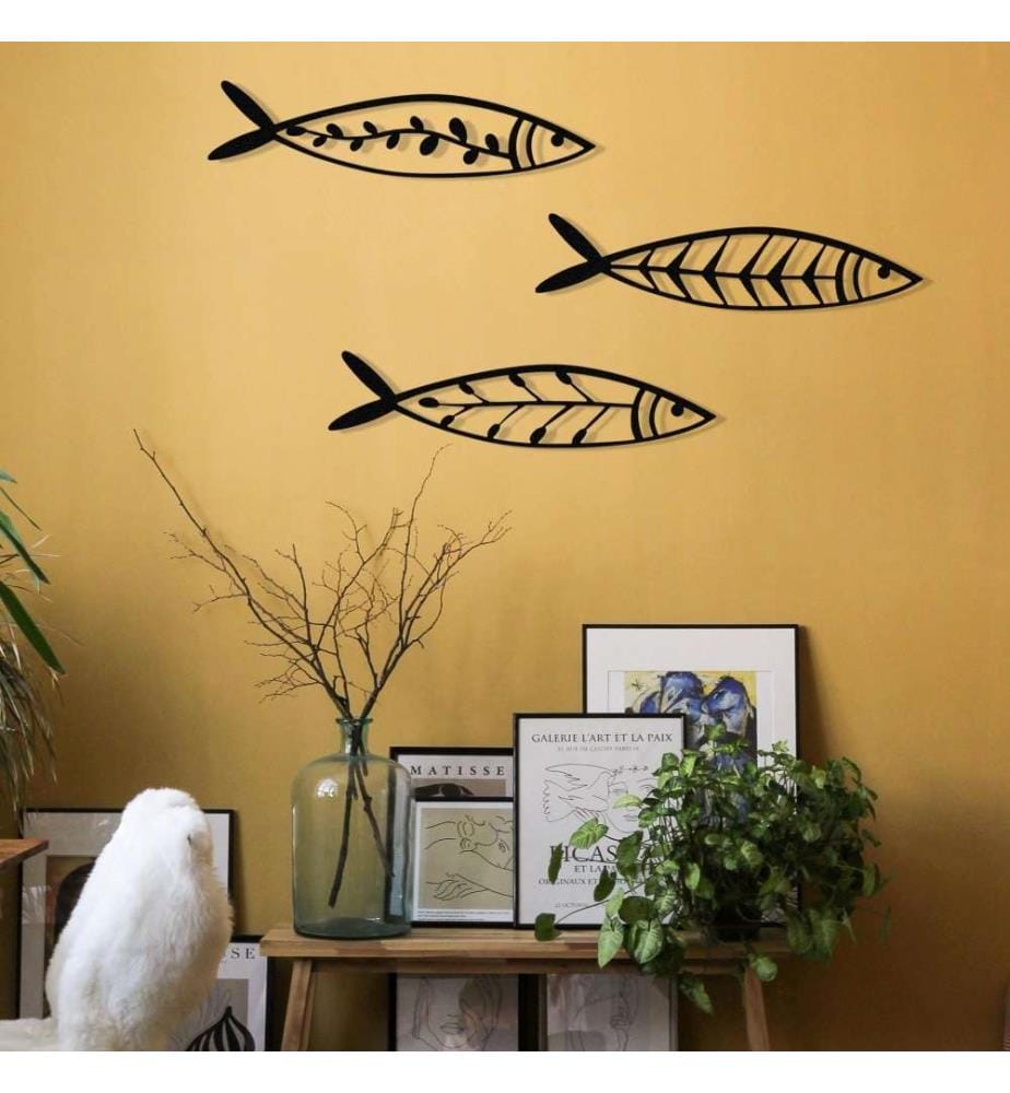 Decorative Metal Wall Accessory, Black, Metal