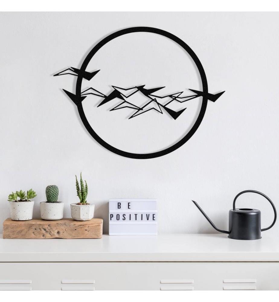 Decorative Metal Wall Accessory, Black, Metal