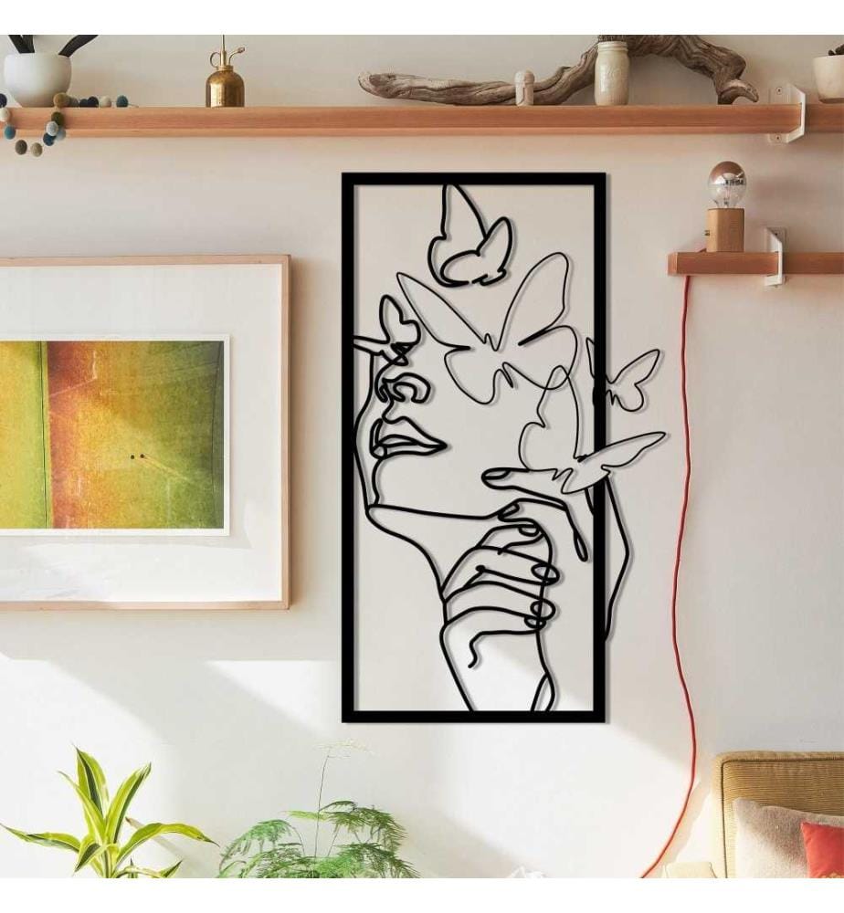 Decorative Metal Wall Accessory, Black, Metal