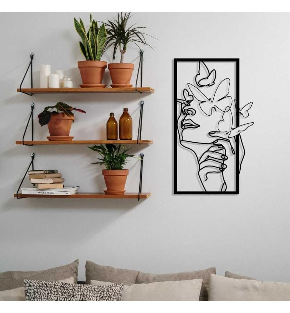 Decorative Metal Wall Accessory, Black, Metal