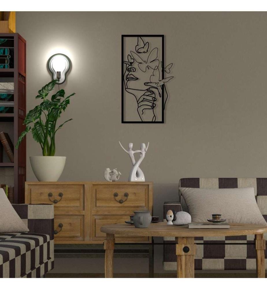 Decorative Metal Wall Accessory, Black, Metal