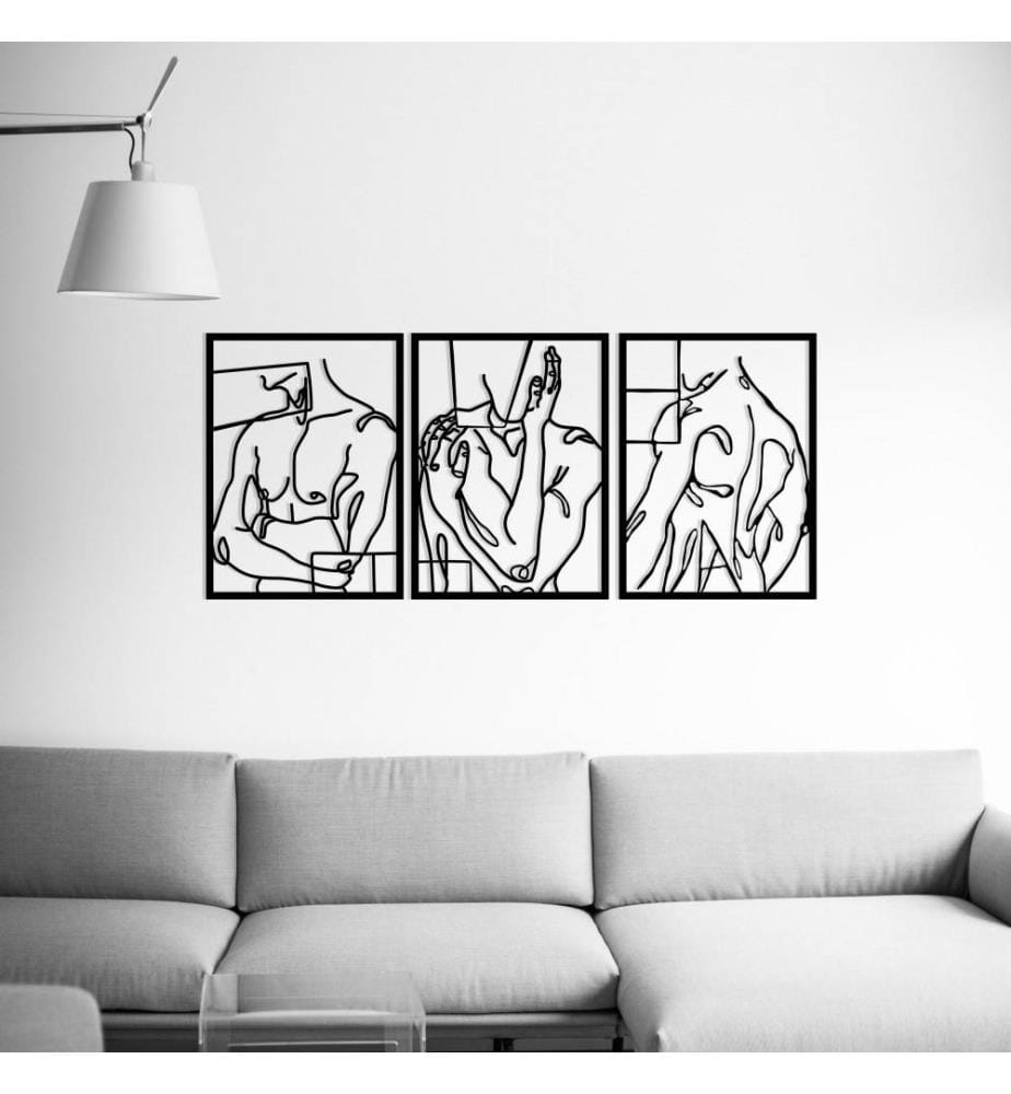Decorative Metal Wall Accessory, Black, Metal