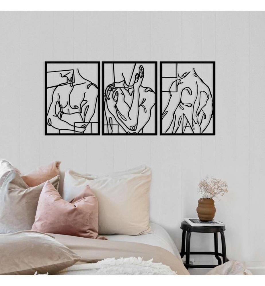 Decorative Metal Wall Accessory, Black, Metal