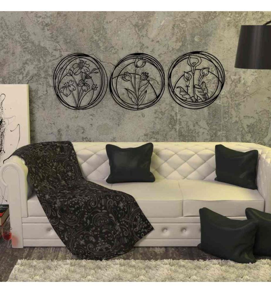 Decorative Metal Wall Accessory, Black, Metal
