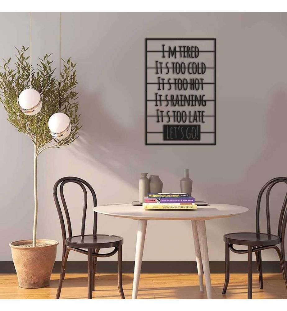 Decorative Metal Wall Accessory, Black, Metal