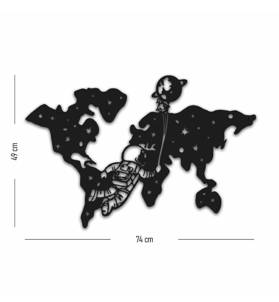 Decorative Metal Wall Accessory, Black, Metal
