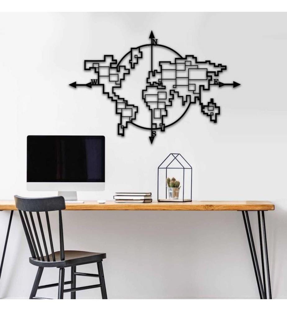 Decorative Metal Wall Accessory, Black, Metal