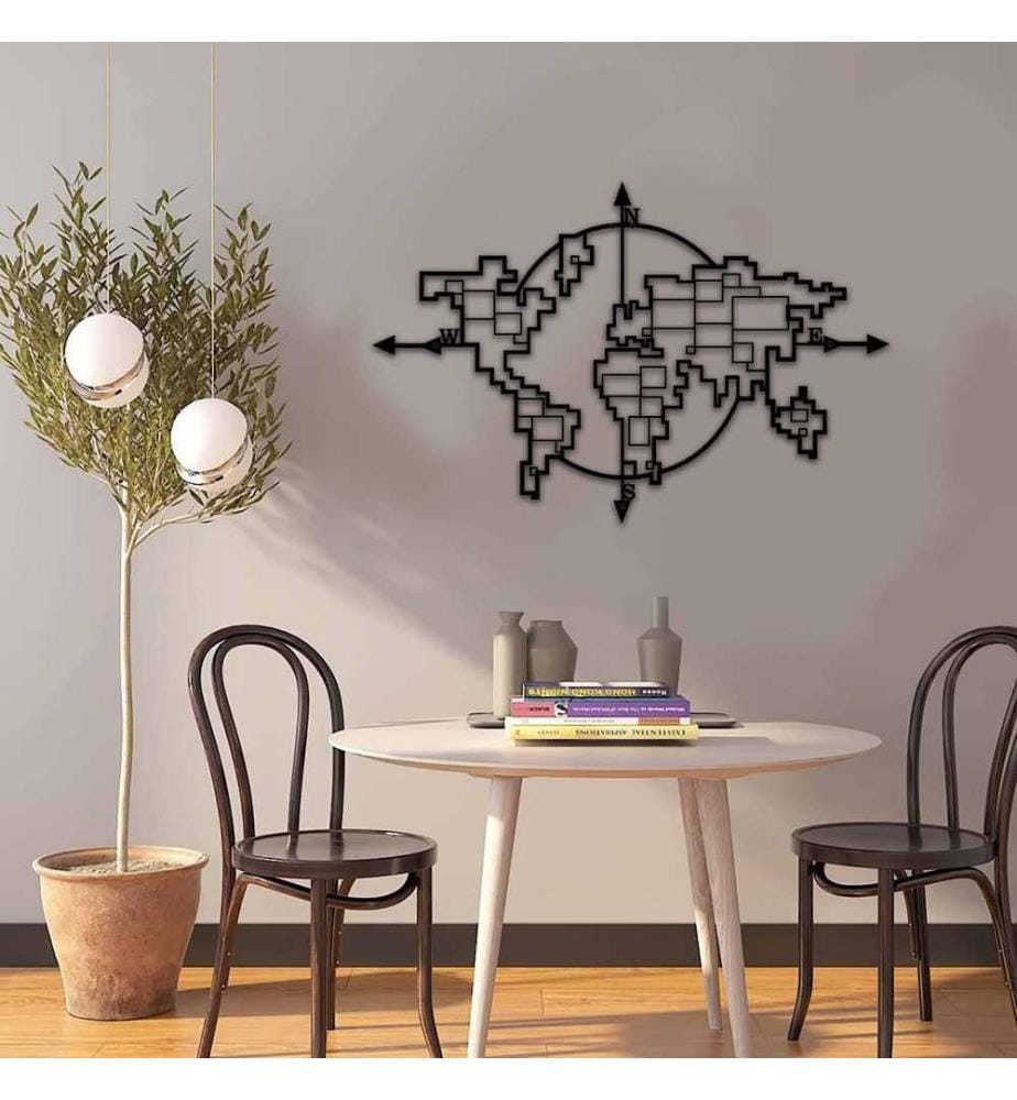 Decorative Metal Wall Accessory, Black, Metal