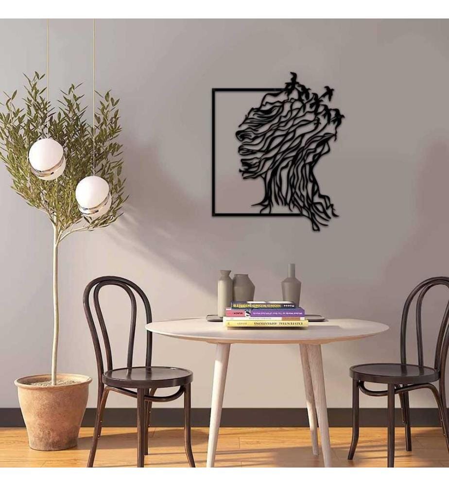 Decorative Metal Wall Accessory, Black, Metal