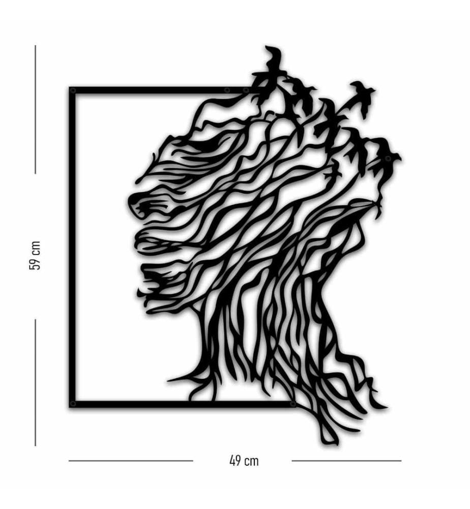 Decorative Metal Wall Accessory, Black, Metal