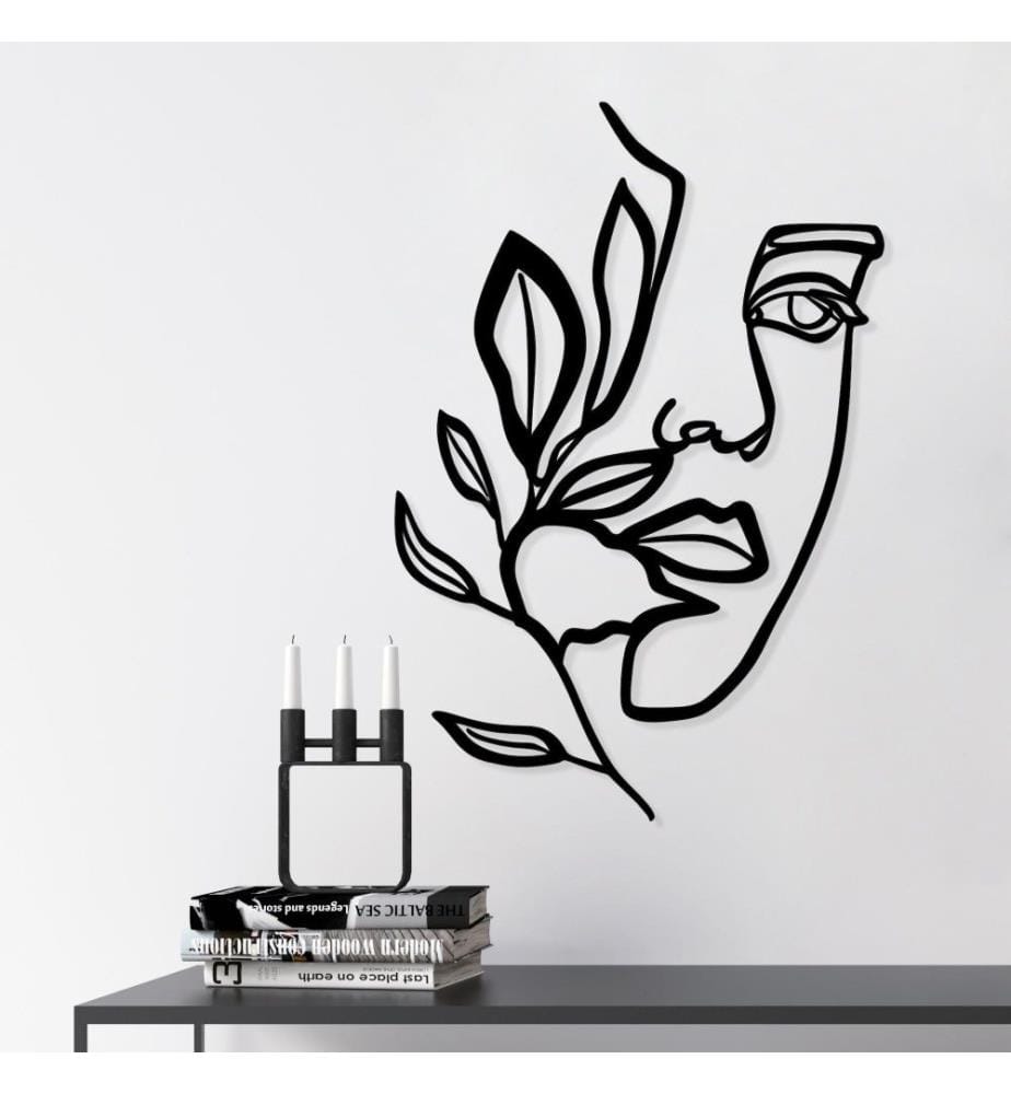 Decorative Metal Wall Accessory, Black, Metal
