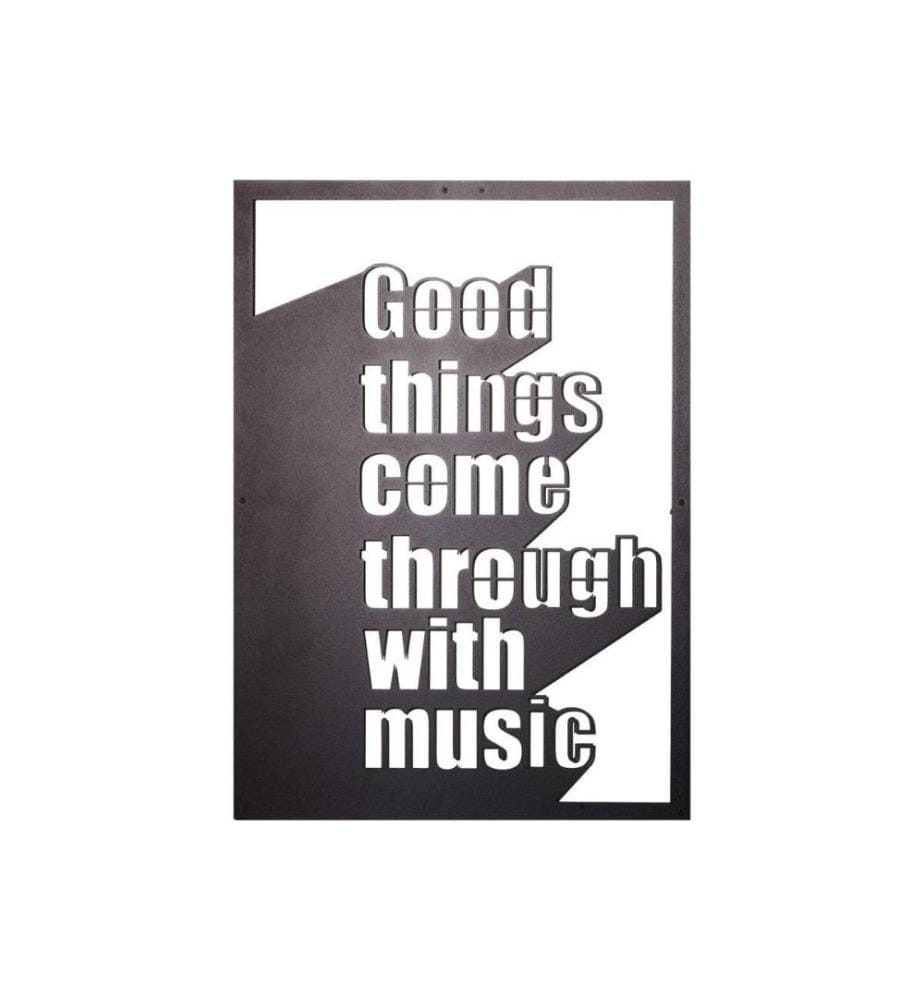 Decorative Metal Wall Accessory, Black, Metal