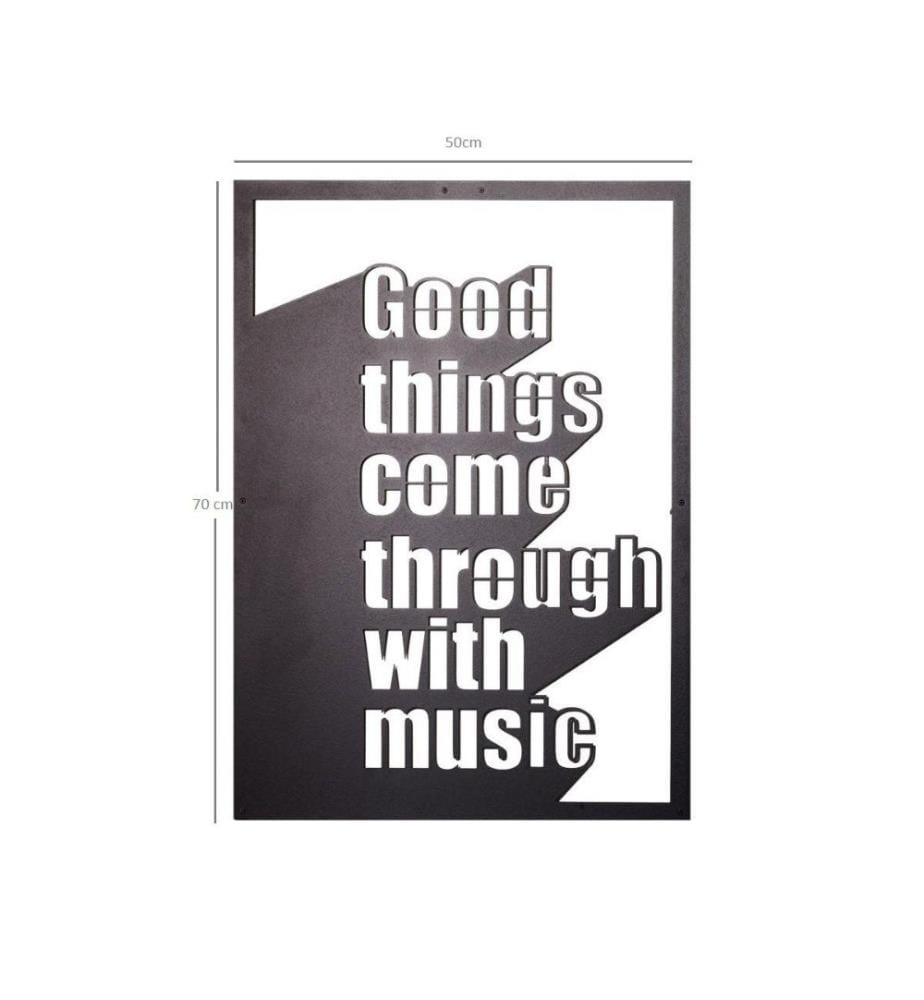Decorative Metal Wall Accessory, Black, Metal