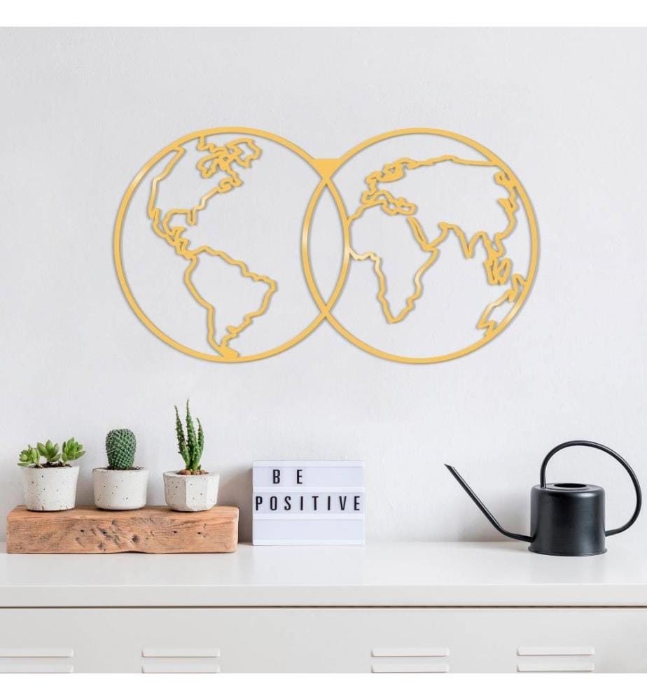 Decorative Metal Wall Accessory, Gold, Metal