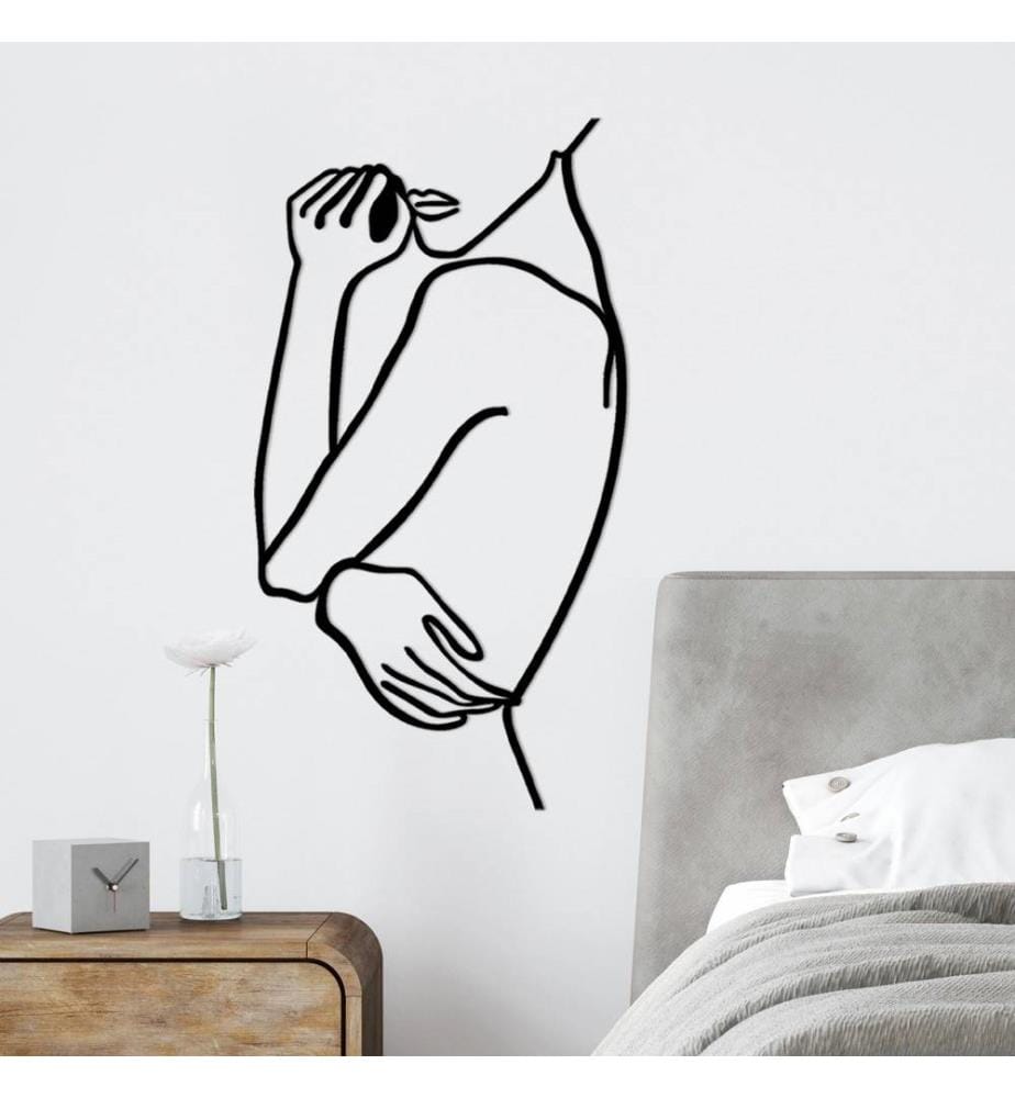 Decorative Metal Wall Accessory, Black, Metal