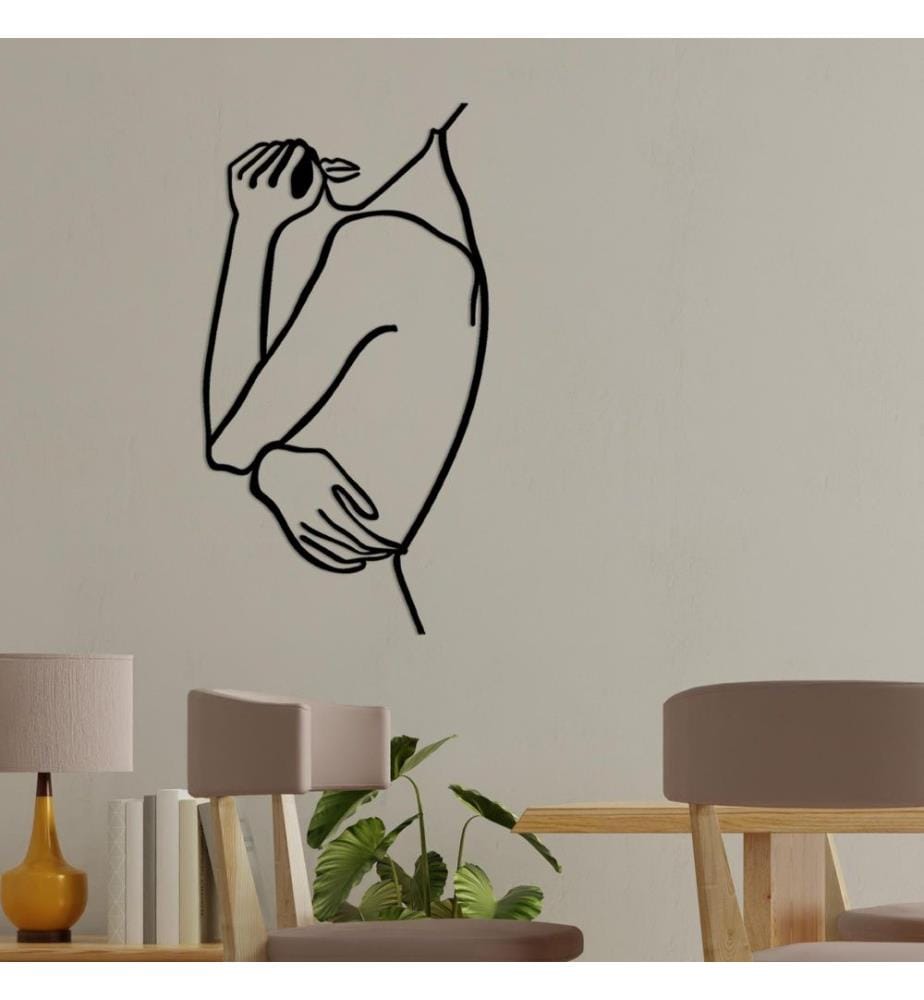 Decorative Metal Wall Accessory, Black, Metal