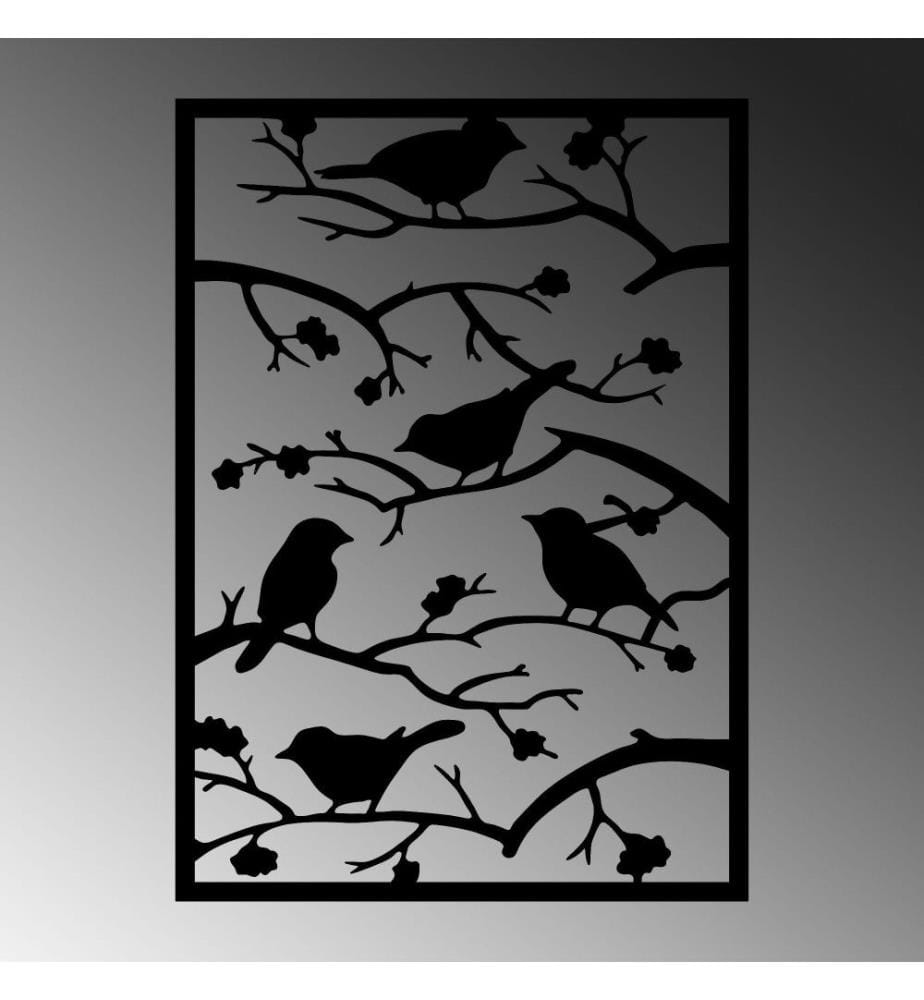 Decorative Metal Wall Accessory, Black, Metal