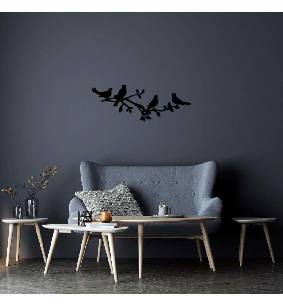 Decorative Metal Wall Accessory, Black, Metal