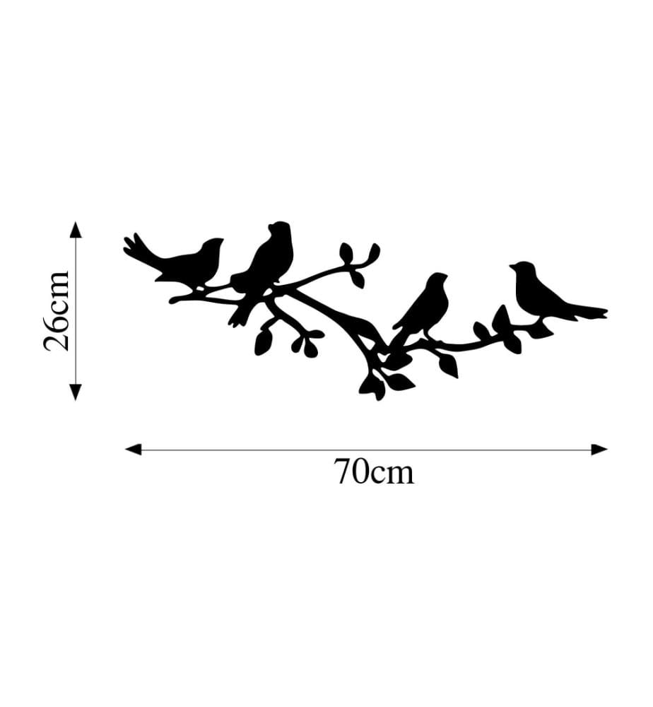 Decorative Metal Wall Accessory, Black, Metal