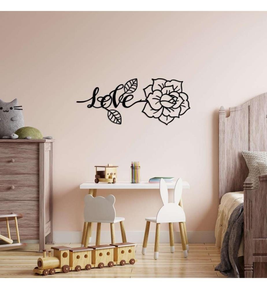 Decorative Metal Wall Accessory, Black, Metal
