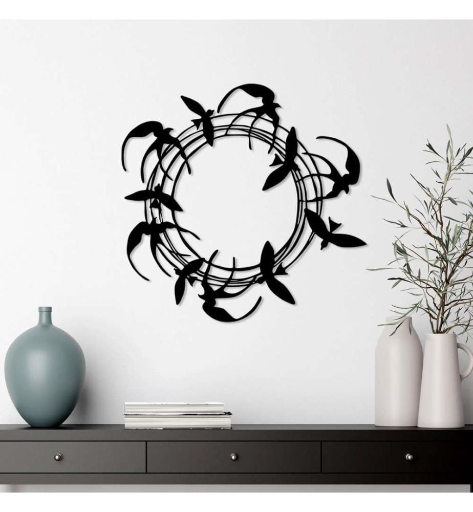 Decorative Metal Wall Accessory, Black, Metal