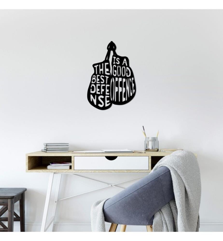Decorative Metal Wall Accessory, Black, Metal