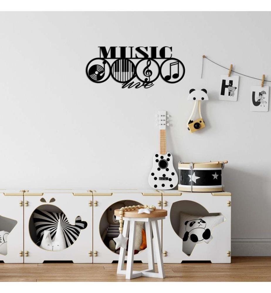 Decorative Metal Wall Accessory, Black, Metal
