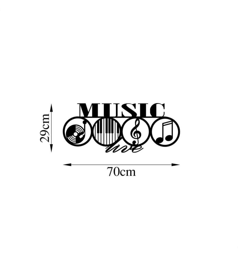Decorative Metal Wall Accessory, Black, Metal