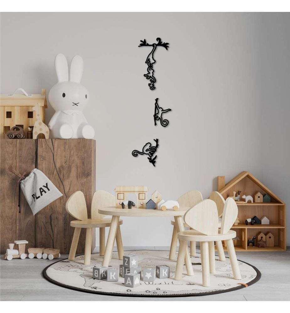 Decorative Metal Wall Accessory, Black, Metal