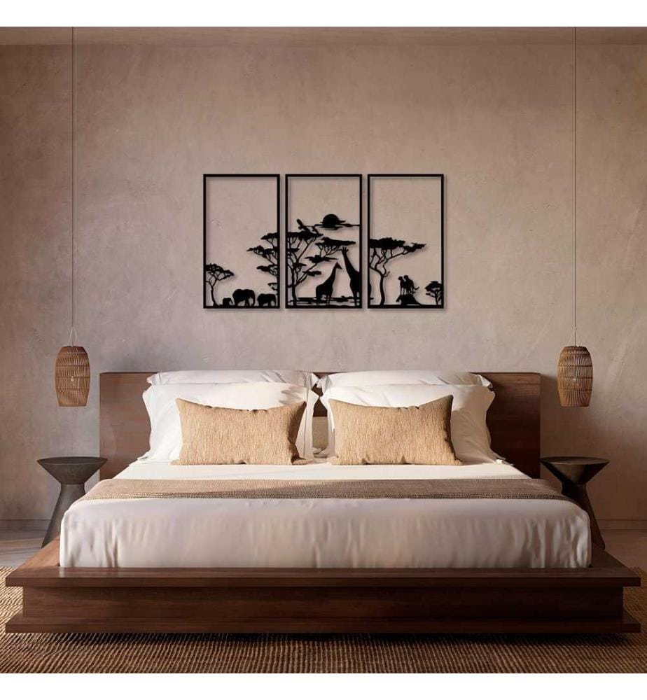 Decorative Metal Wall Accessory, Black, Metal