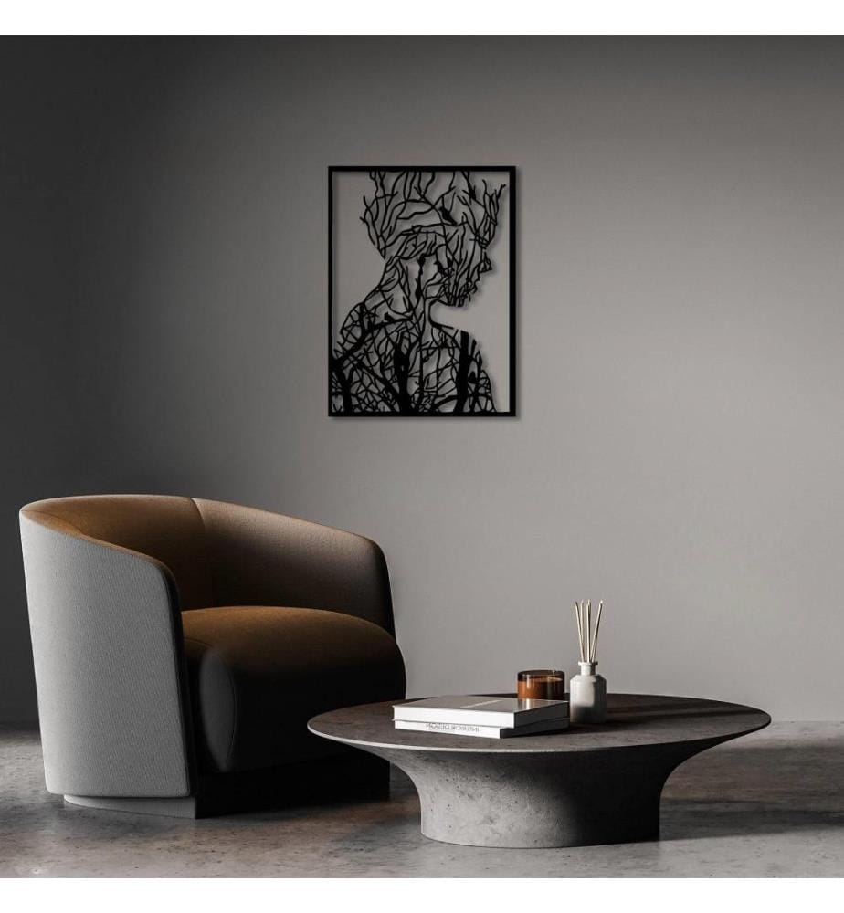 Decorative Metal Wall Accessory, Black, Metal