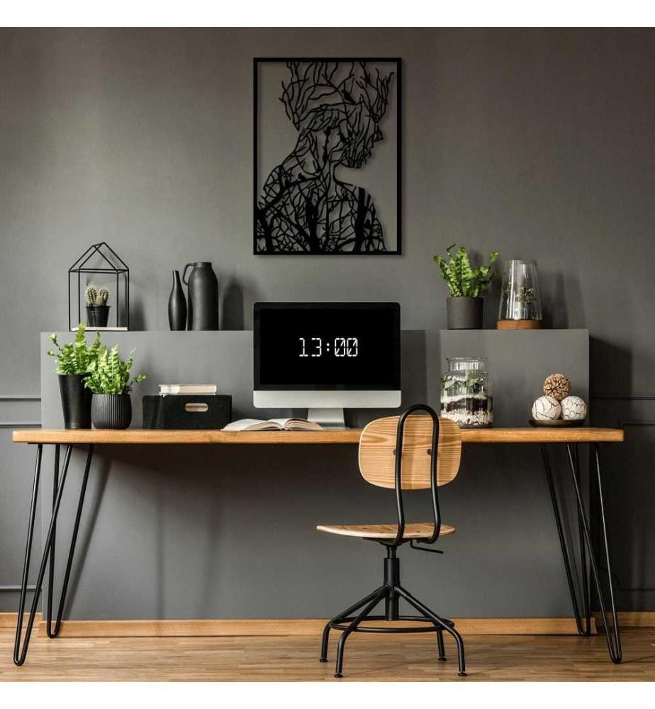 Decorative Metal Wall Accessory, Black, Metal