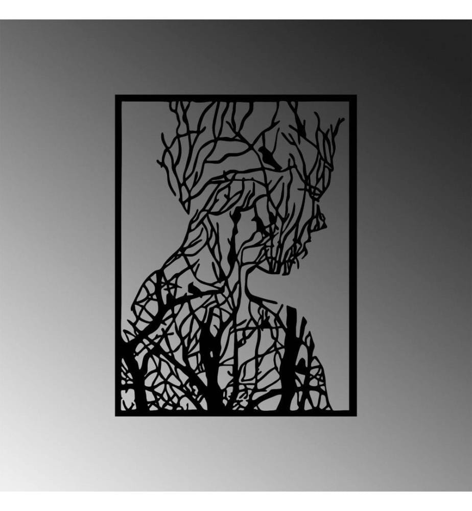 Decorative Metal Wall Accessory, Black, Metal