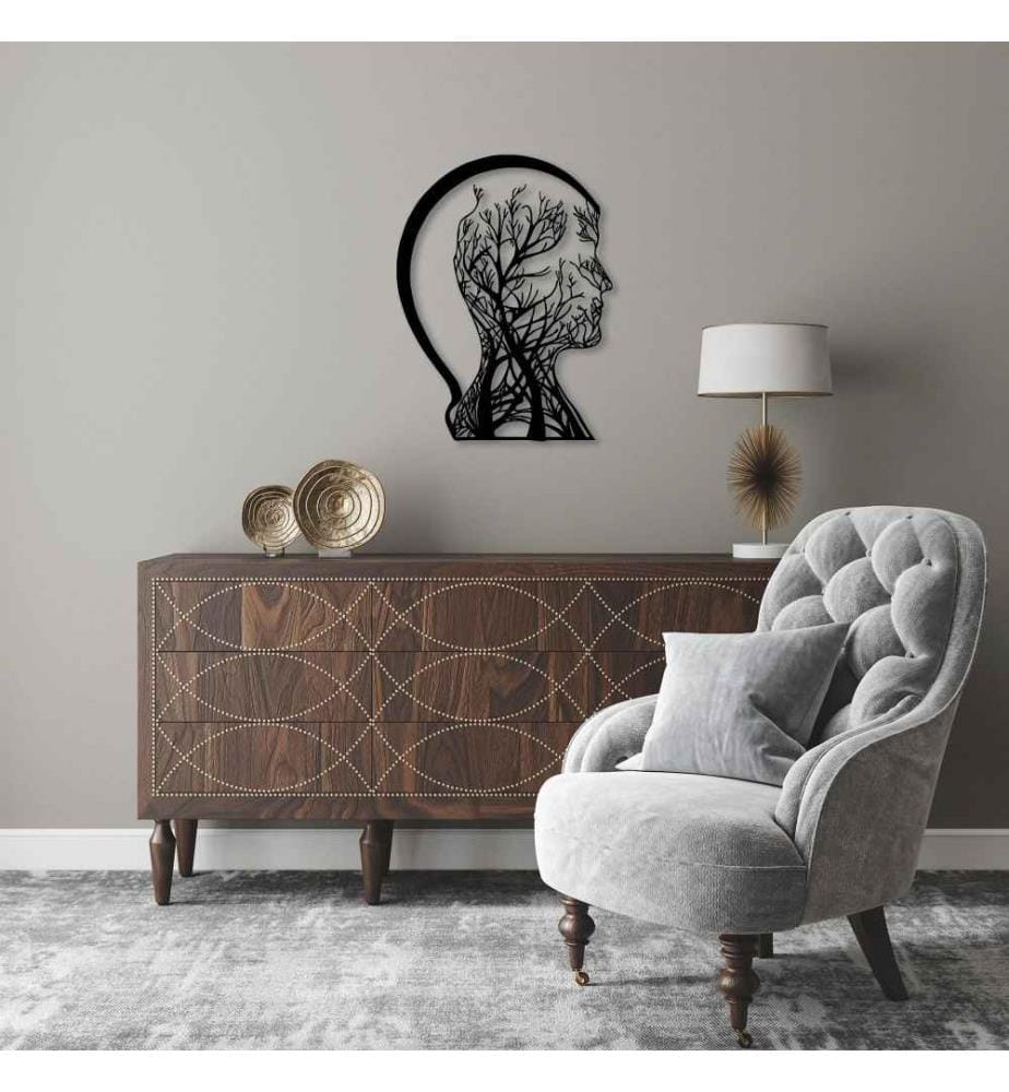 Decorative Metal Wall Accessory, Black, Metal