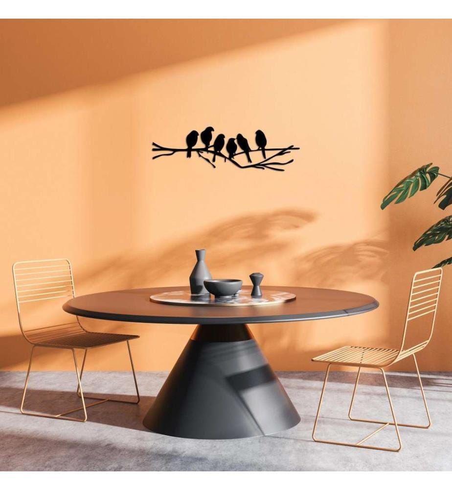 Decorative Metal Wall Accessory, Black, Metal