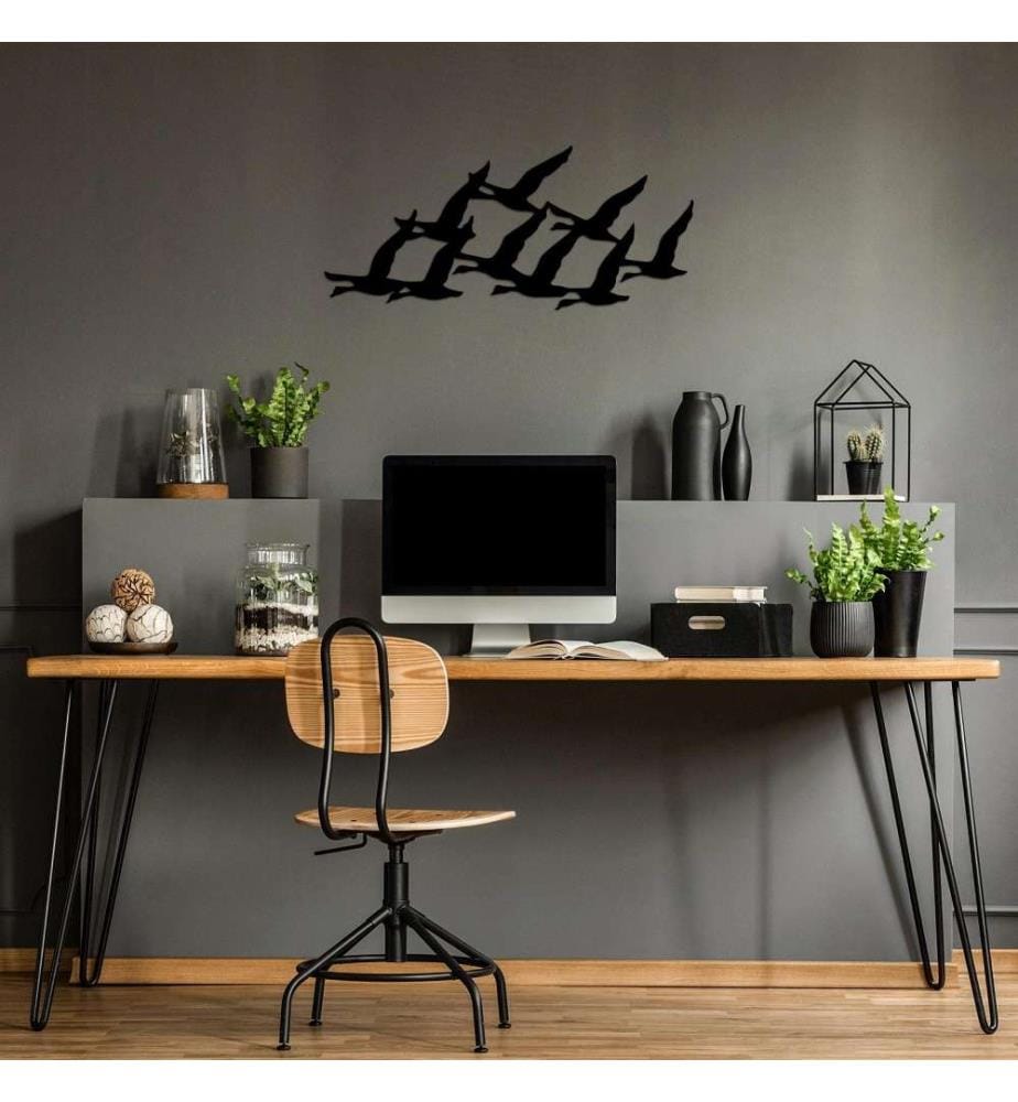 Decorative Metal Wall Accessory, Black, Metal