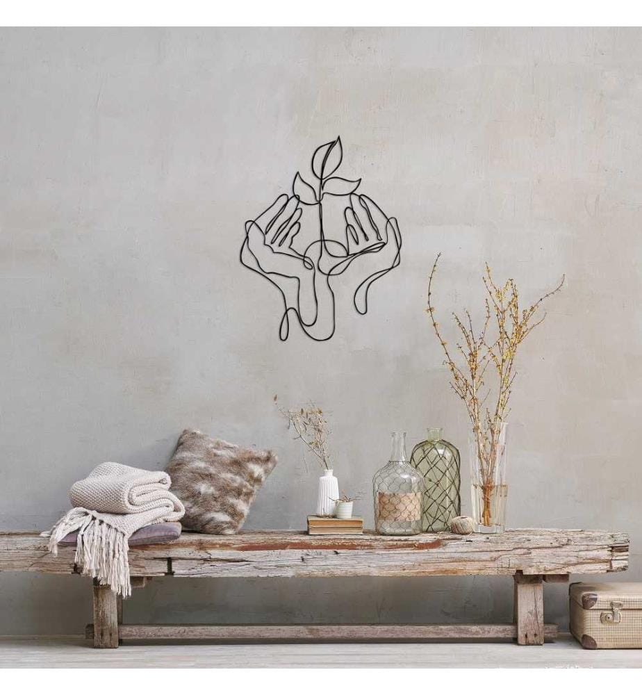 Decorative Metal Wall Accessory, Black, Metal