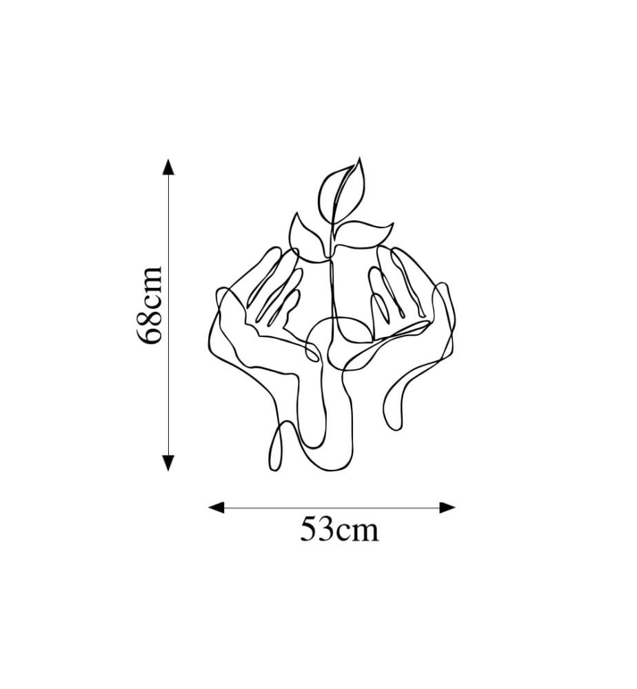 Decorative Metal Wall Accessory, Black, Metal