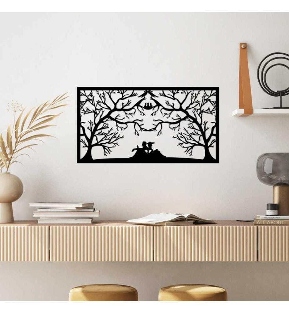 Decorative Metal Wall Accessory, Black, Metal